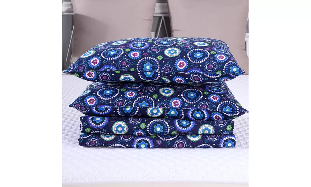 JML 3-Piece Reversible Quilt Set,Home Collection Printed Bedspread With 2 Shams