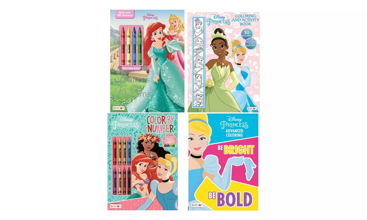 Disney Princess 4-Pack Coloring Book and Activity Kits - Primary Image