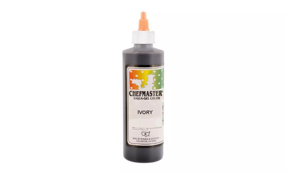 Chefmaster by US Cake Supply 10.5oz Ivory Liqua-Gel Cake Food Coloring - Primary Image