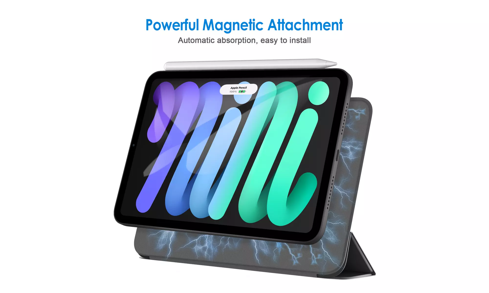 Case for iPad Mini 6 (2021 Model), Magnetic Attachment, Auto Wake/Sleep