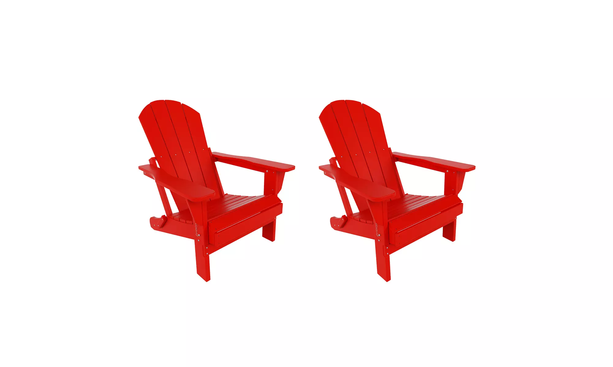 WestinTrends Malibu HDPE Outdoor Patio Folding Poly Adirondack Chair Set Of 2