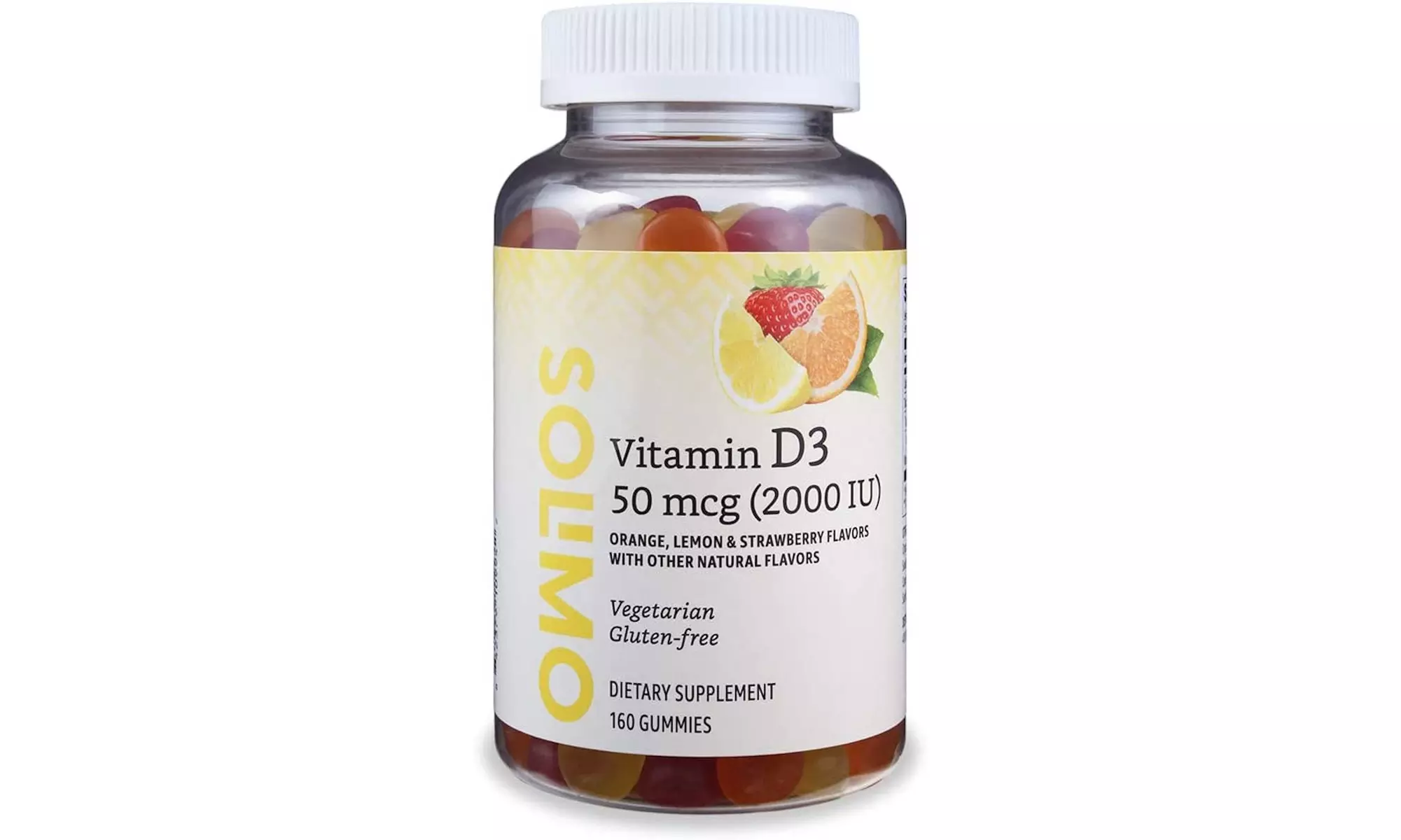 Solimo Vitamin D3 2000 IU, 160 Gummies (2 Gummies per Serving) - Primary Image