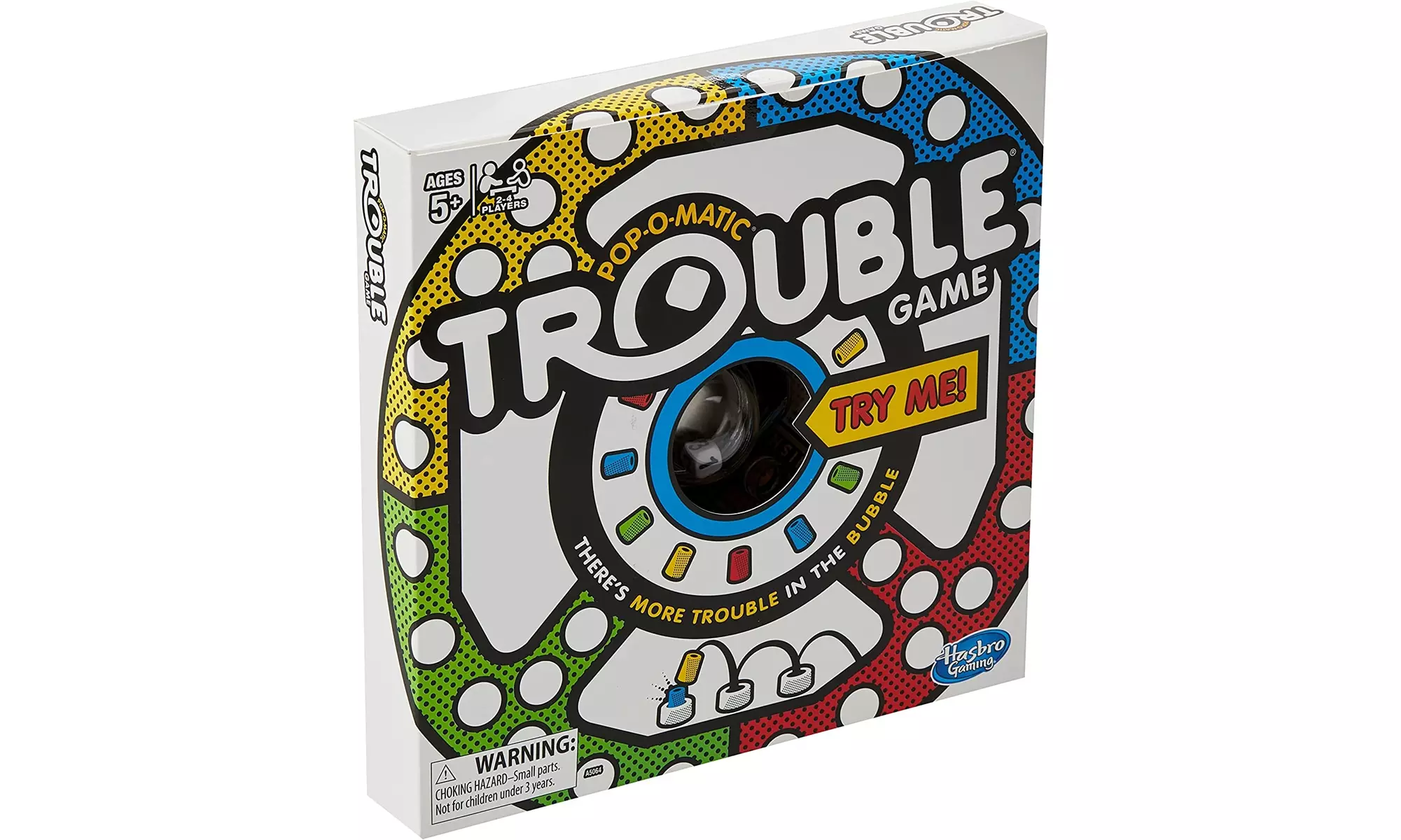 Hasbro Gaming Trouble Board Game for Kids Ages 5 and Up 2-4 Players - Second Medium