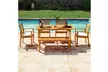 Two or Four Costway Patio Dining Chairs with Removable Padded Cushions - Second Medium