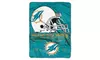 Miami Dolphins Blanket 60x80 Raschel Prestige Design
