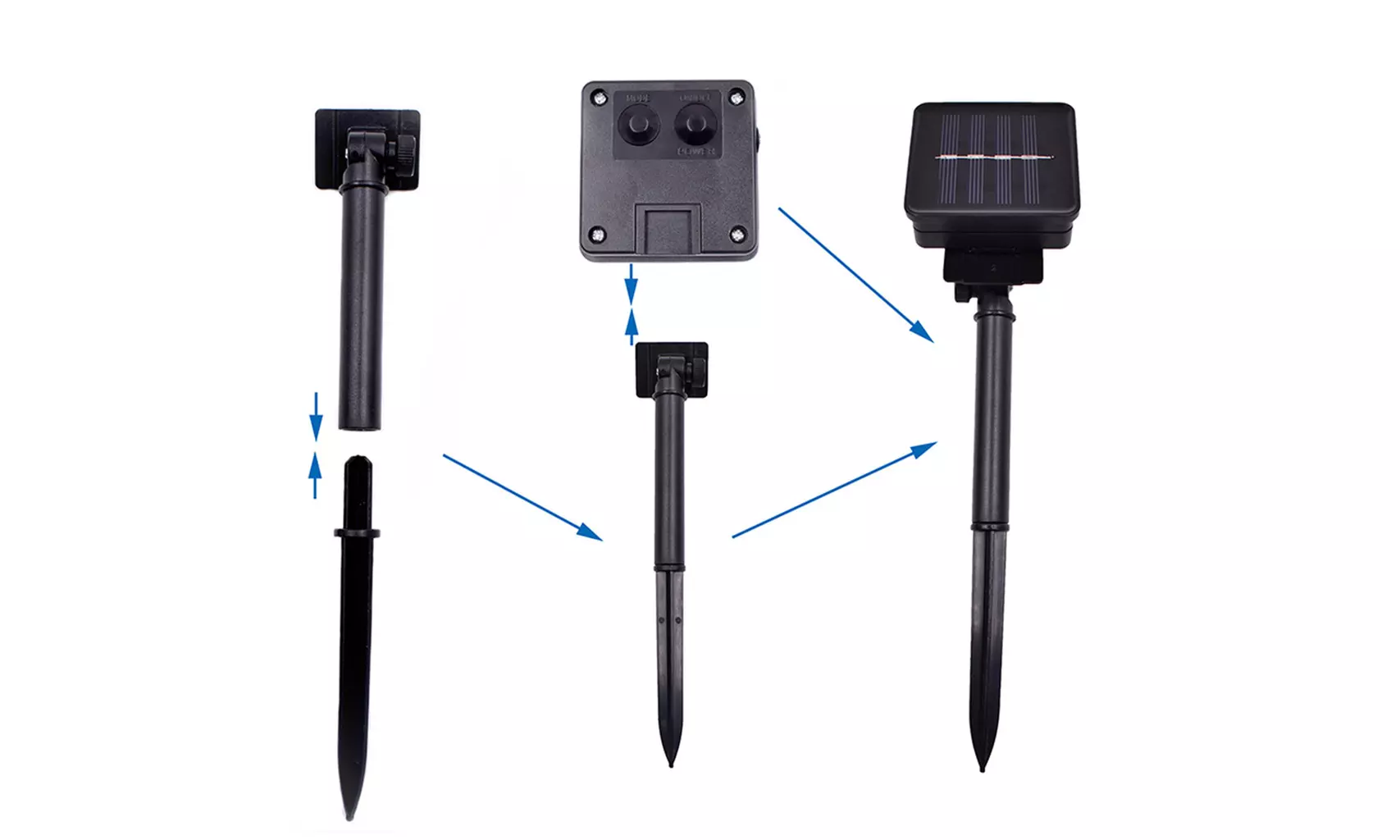 Stylish Branch Tree Twig Leaf Solar Outdoor Garden 60 Warm White LED Lights 3Pcs - Second Medium