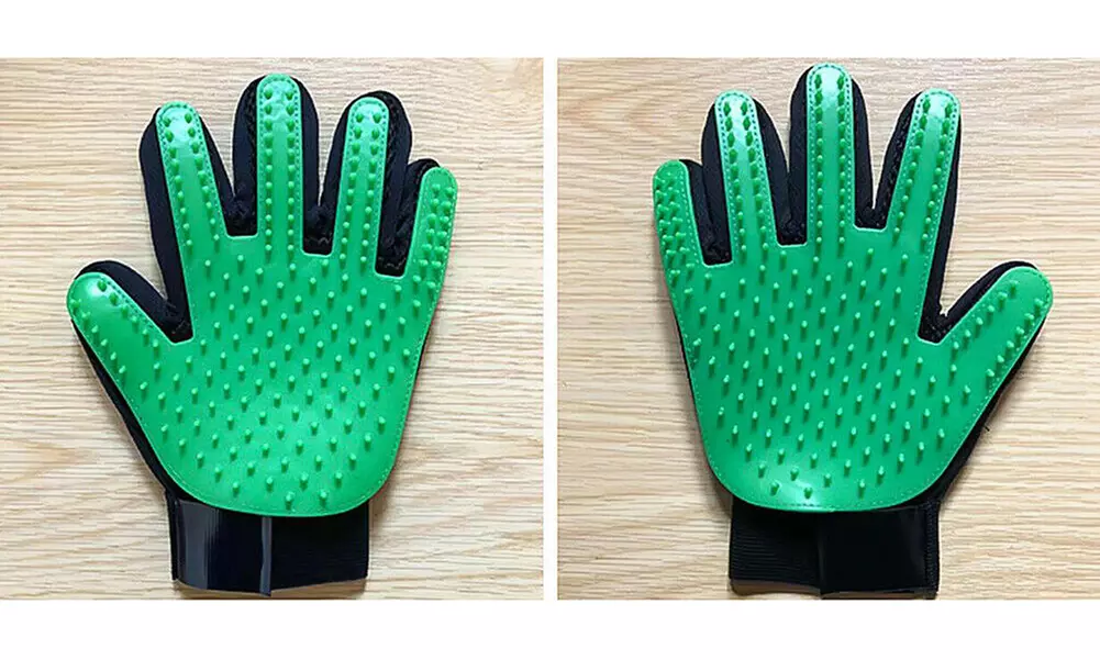 1-2 Pair Pet Dog Cat Deshedding Brush Grooming Glove Massage Hair Fur Removal