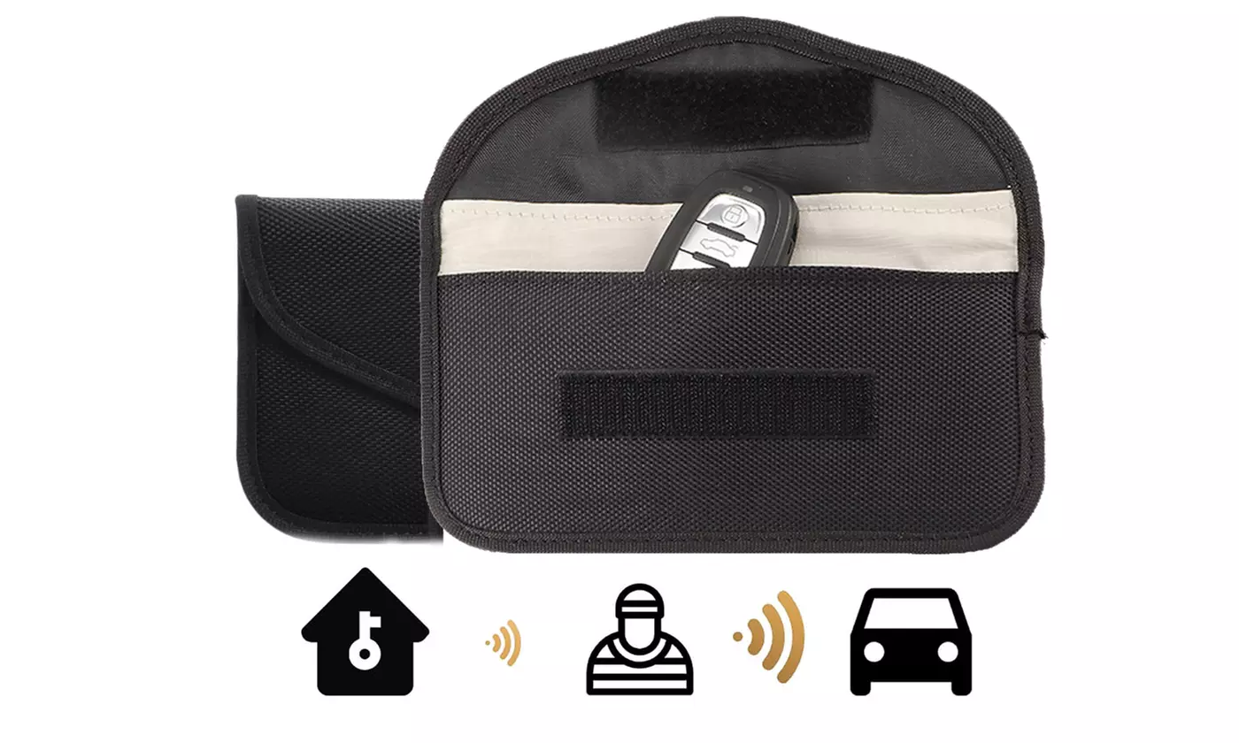 Anti Theft Faraday Bags for Car Keys Cell Phone Signal Blocking Pouch - Primary Image