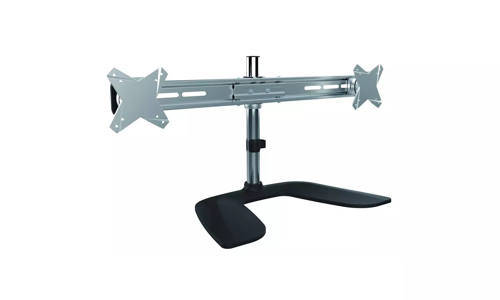 Free Standing Elegant Aluminum Dual LCD VESA Desk Stand Support two monitors - Primary Image