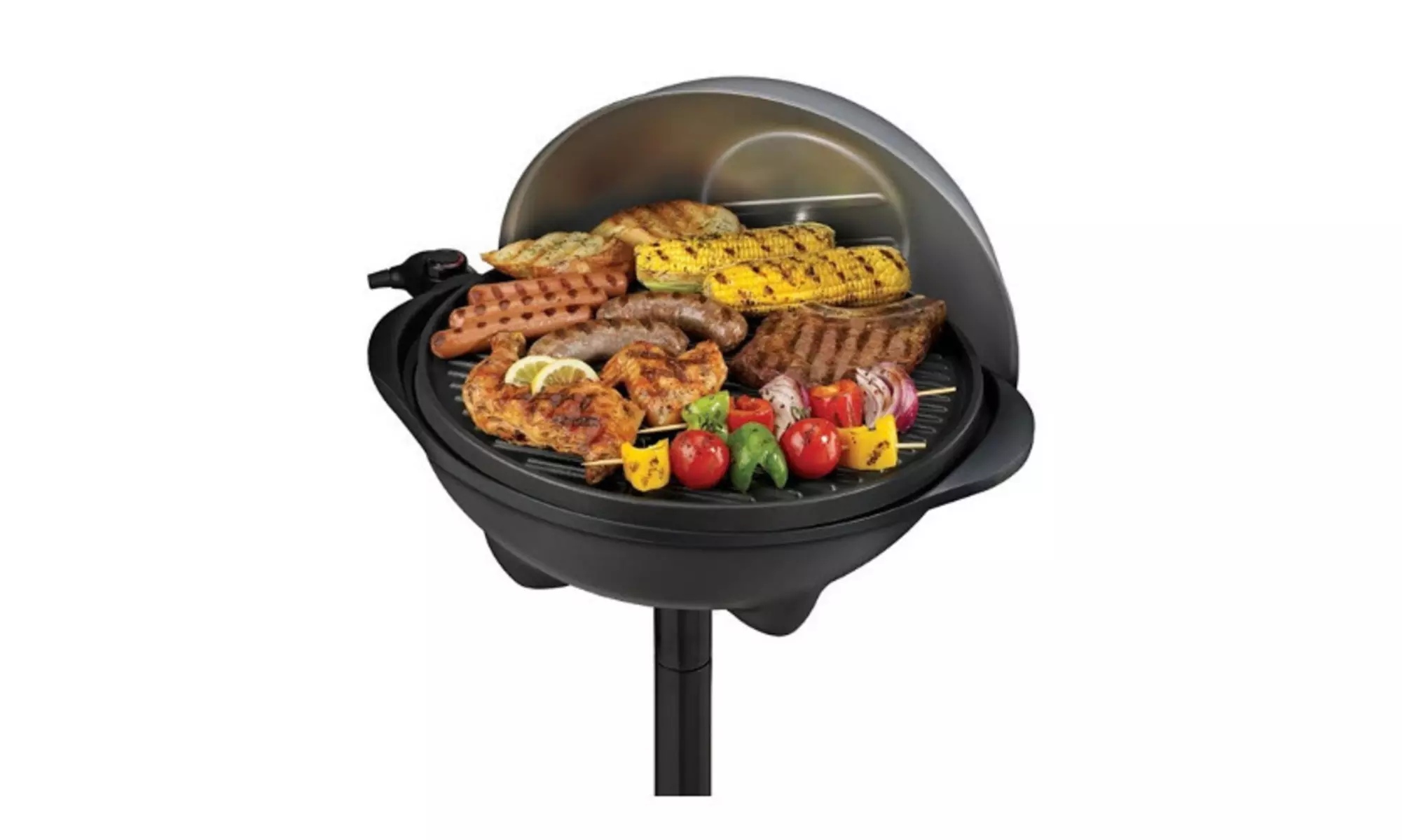 George Foreman 15-Serving Indoor and Outdoor Electric Grill (Silver) - Second Medium