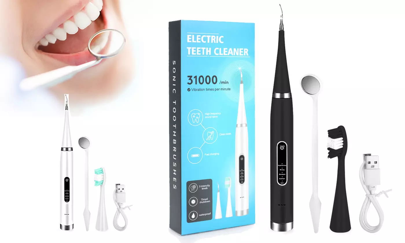 Teeth Cleaning Kit with Mouth Mirror Electric Toothbrush Plaque Removal Tool - Primary Image
