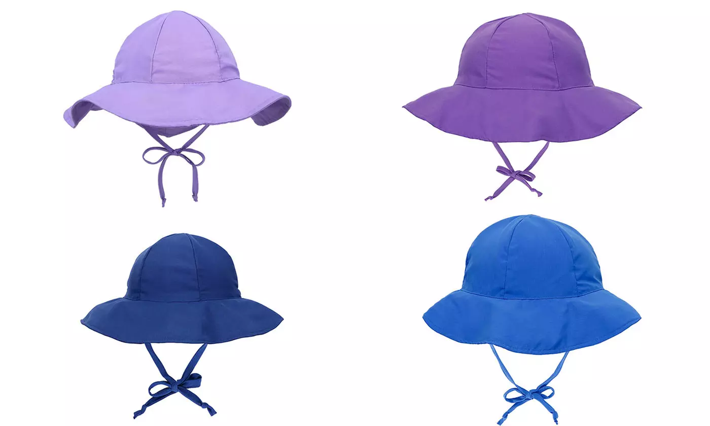 UPF 50 UV Ray Sun Protection Wide Brim Baby Kids Girls Sun Hat - Primary Image