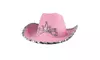 Pink LED Blinking Tiara Felt Cowboy Party Hats for Kids and Adults
