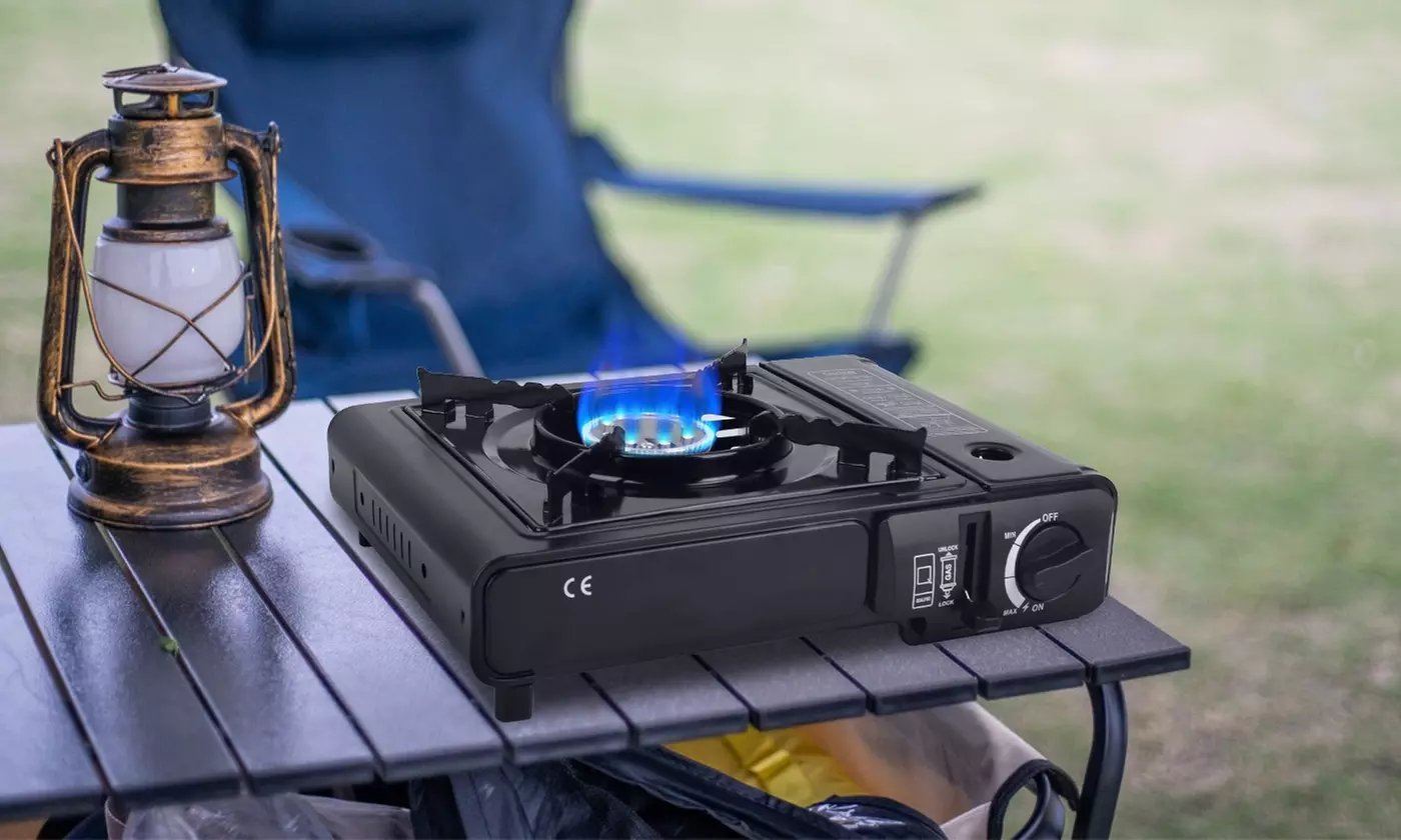 iMounTEK 3300W Portable Butane Gas Stove with Piezo Ignition and 8000BTU Burner