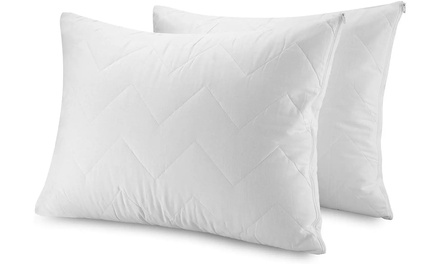 Waterguard Waterproof Pillow Protectors Bed Bug Control Zippered Style 2 Pack - Second Medium