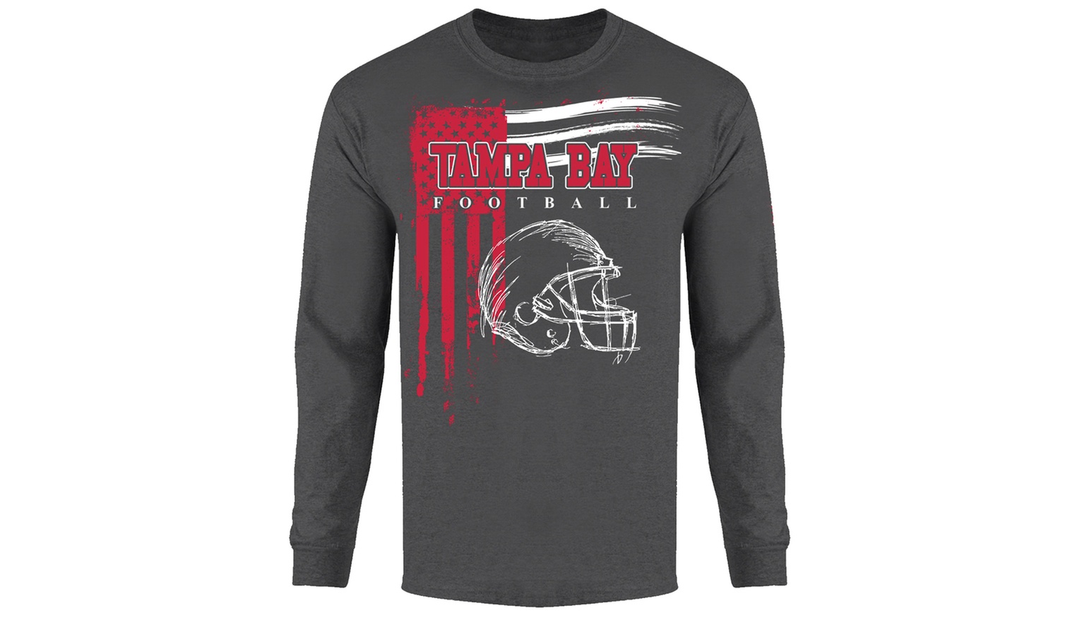 Men's Vintage USA Flag Football Long Sleeve Shirts (S-2XL)