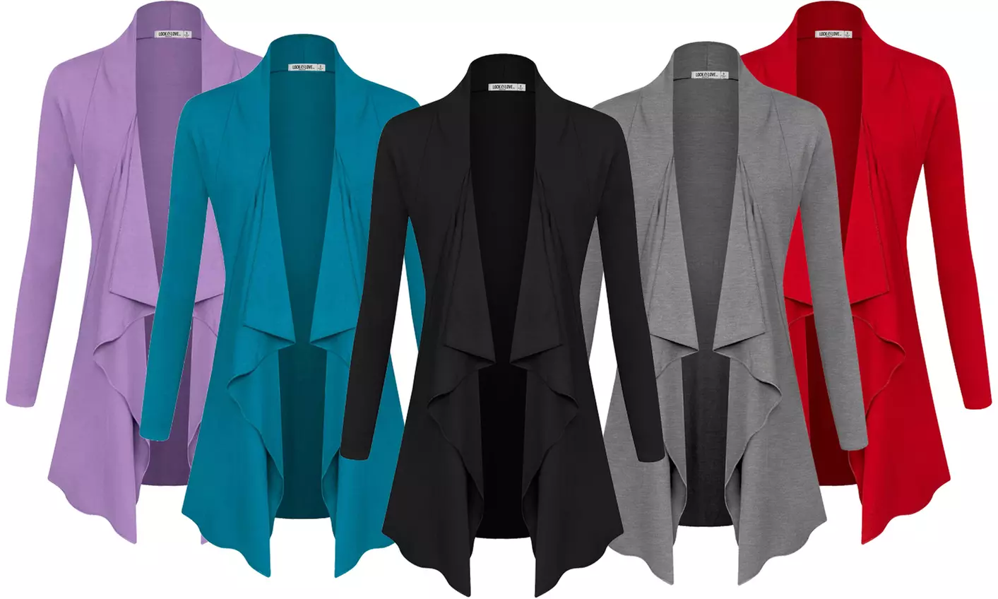 Made By Johnny Women's Drape Front Open Cardigan - Primary Image