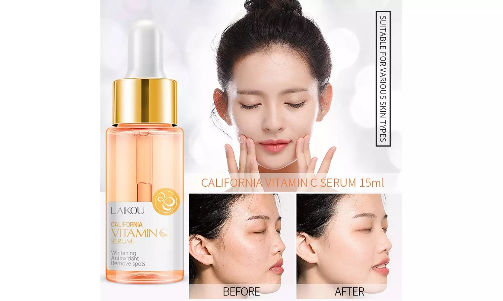 Whitening Antioxidant Remove Spots Firm Soothing Vitamin C Serum 15ml