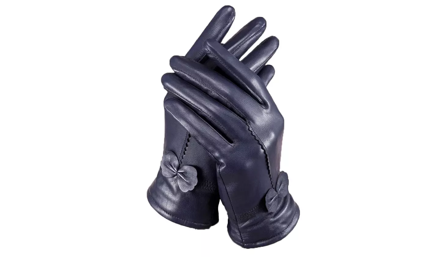 Women's Genuine Leather Gloves with Soft Lining 