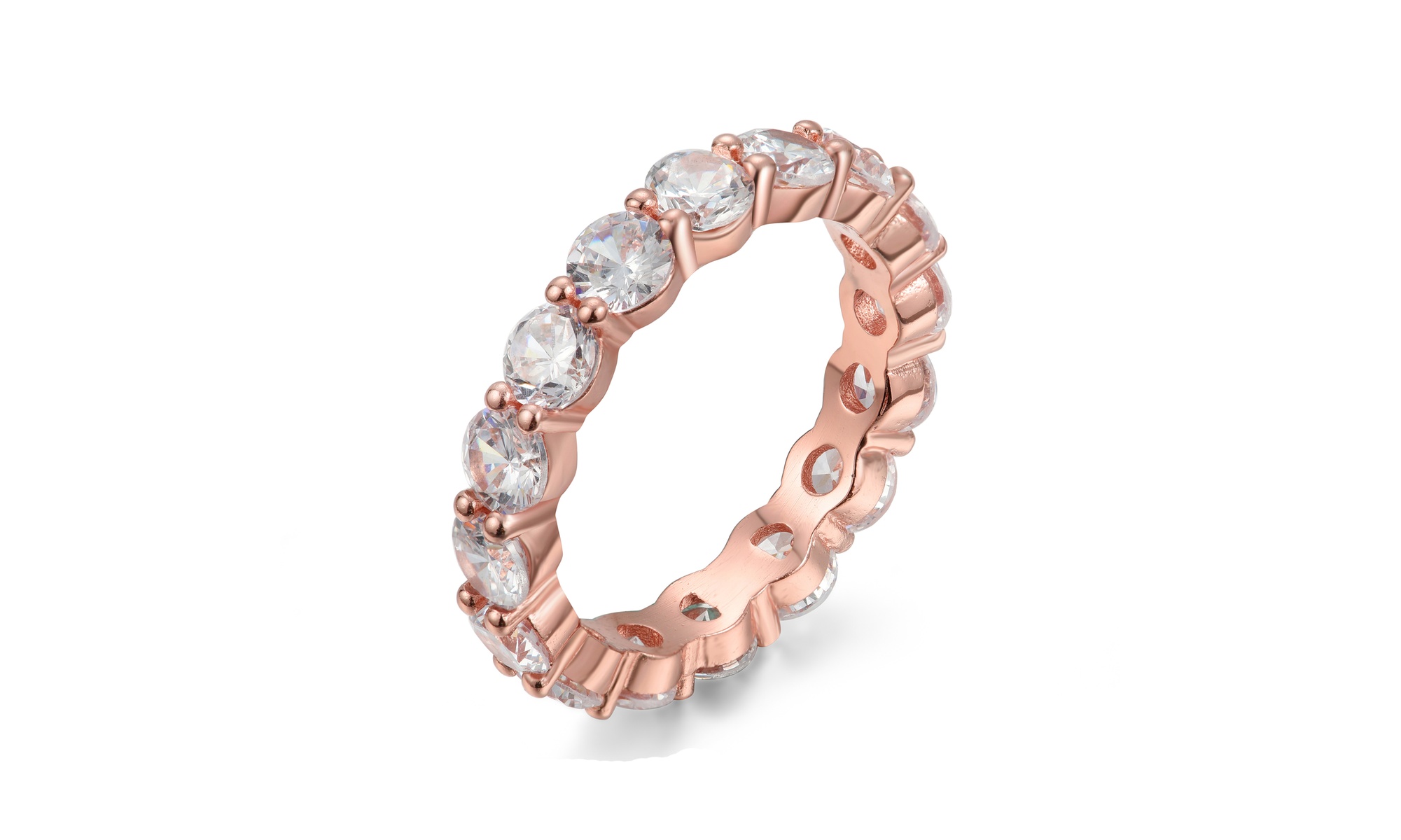 Luxury Cubic Zirconia Eternity Ring Collection in Sterling Silver 