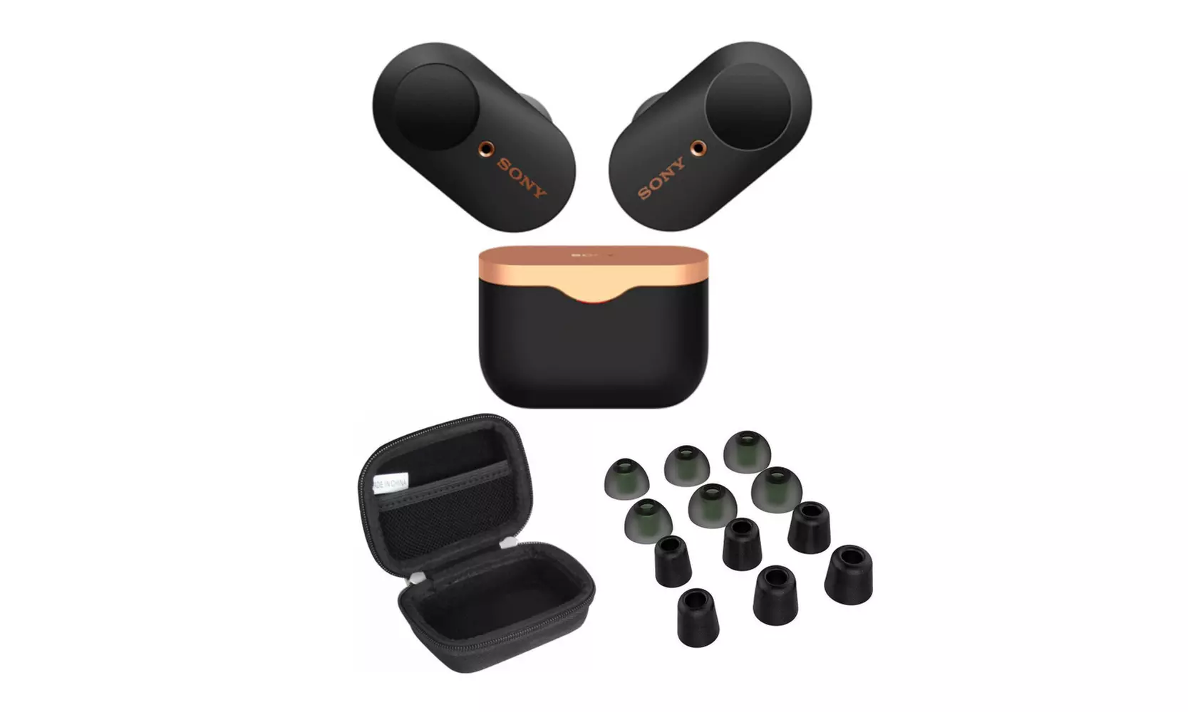 Sony WF-1000XM3 True Wireless Noise-Canceling Earbud Headphones (Black) Bundle - Primary Image