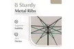 Costway 12-ft Patio Umbrella Outdoor Market Umbrella with Crank Handle 8 Ribs - Second Medium