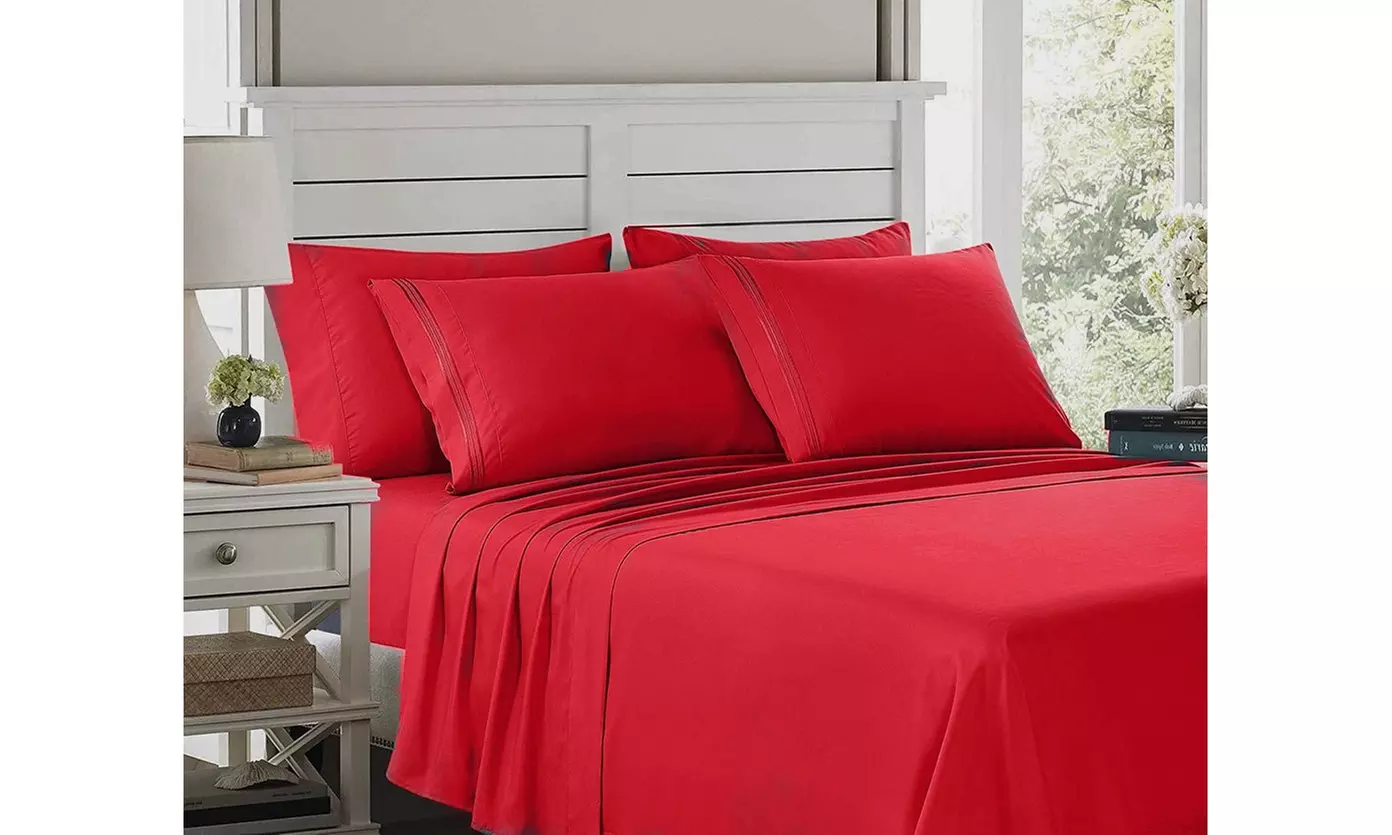 1800 Egyptian Comfort 6-piece Deep Pocket Bed Sheet Set (14 Color Options) - Primary Image