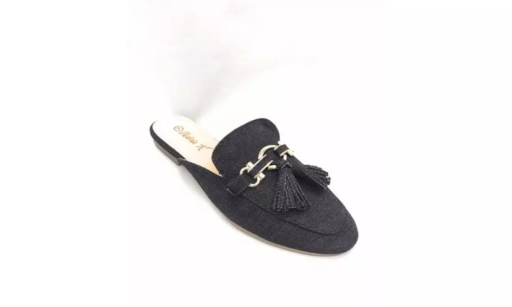 Denim Mules - Primary Image