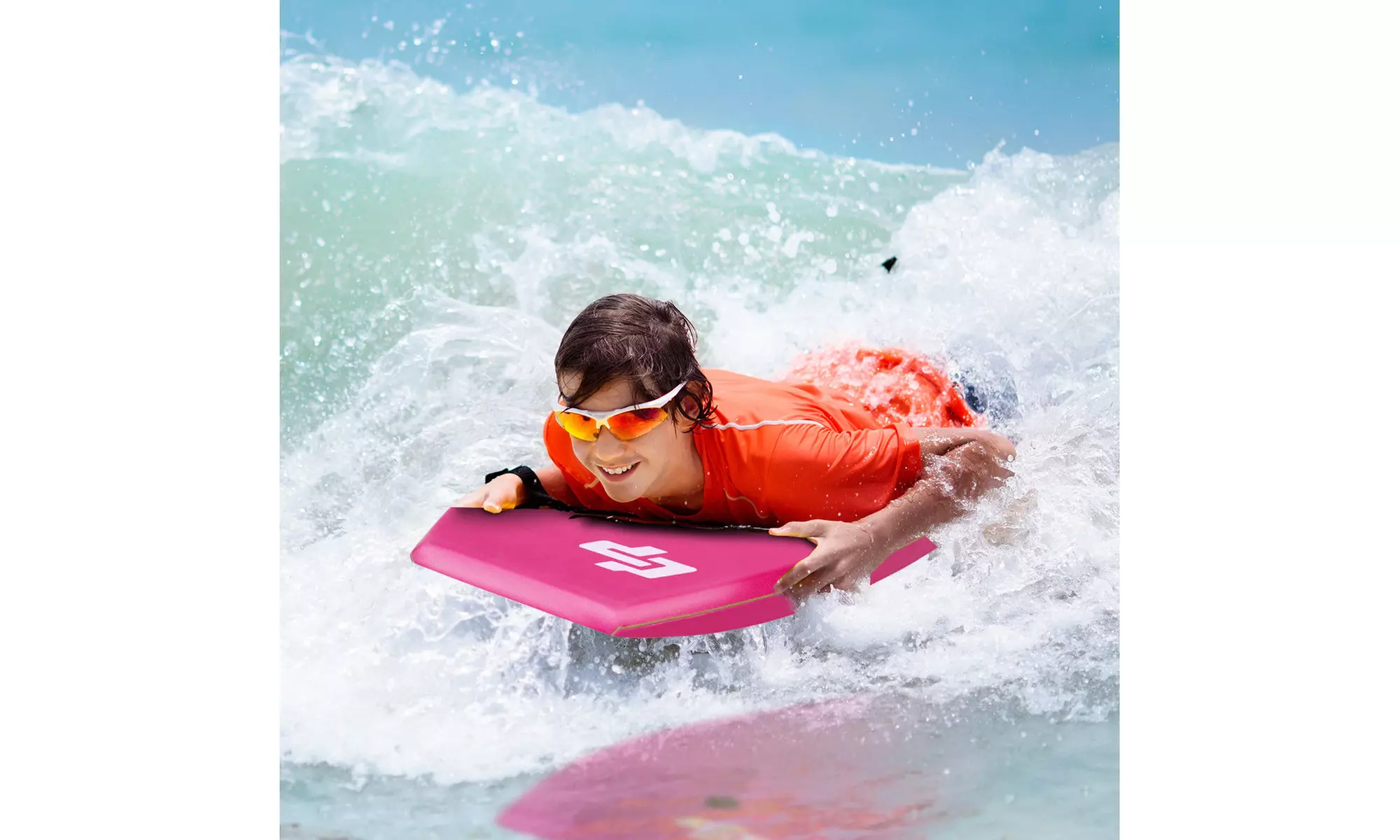 42'' Lightweight Super Bodyboard Surfing W/Leash IXPE Deck EPS Core Boarding