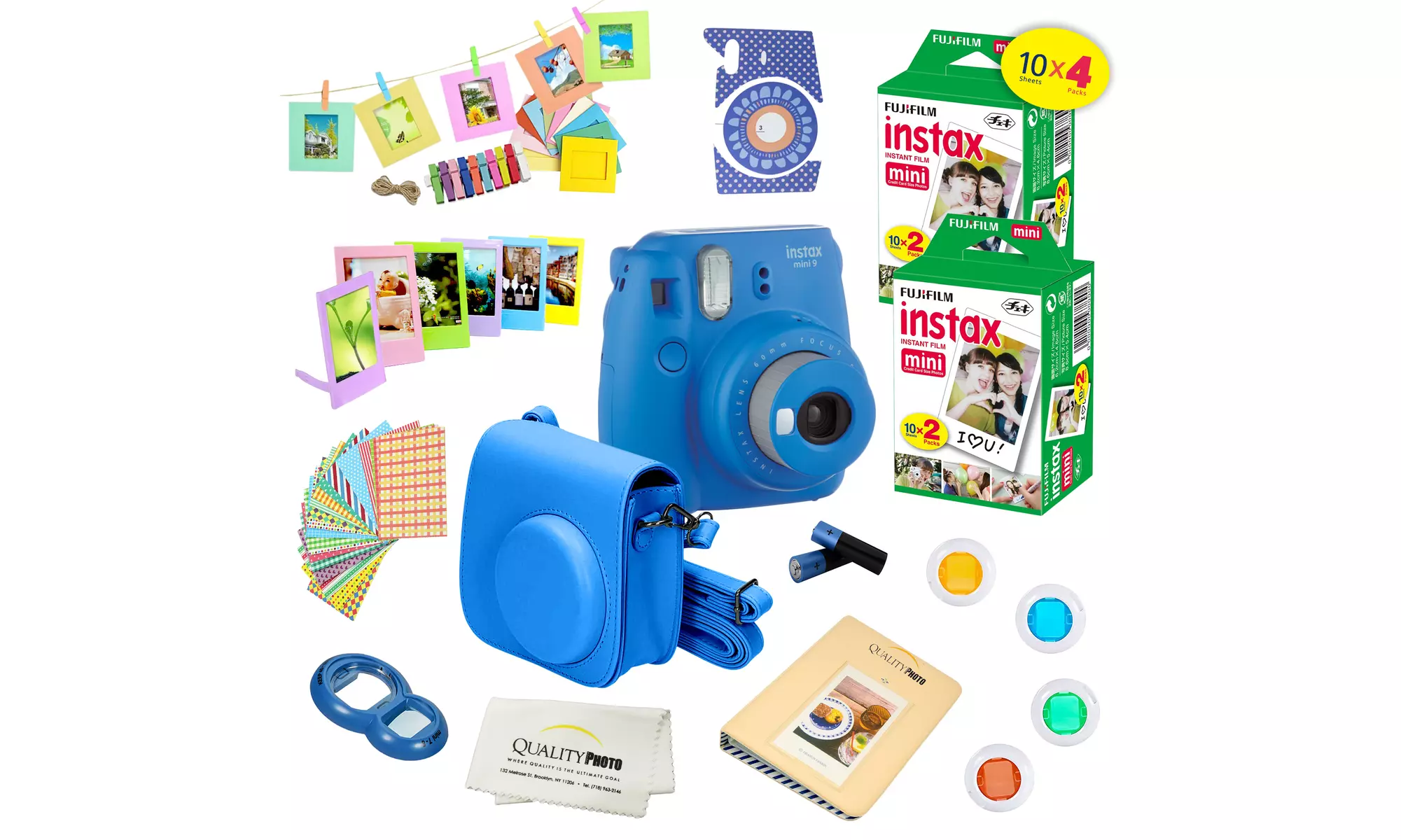 Fujifilm Instax Mini 9 Camera BUNDLE 40 films plus accessories  - Second Medium