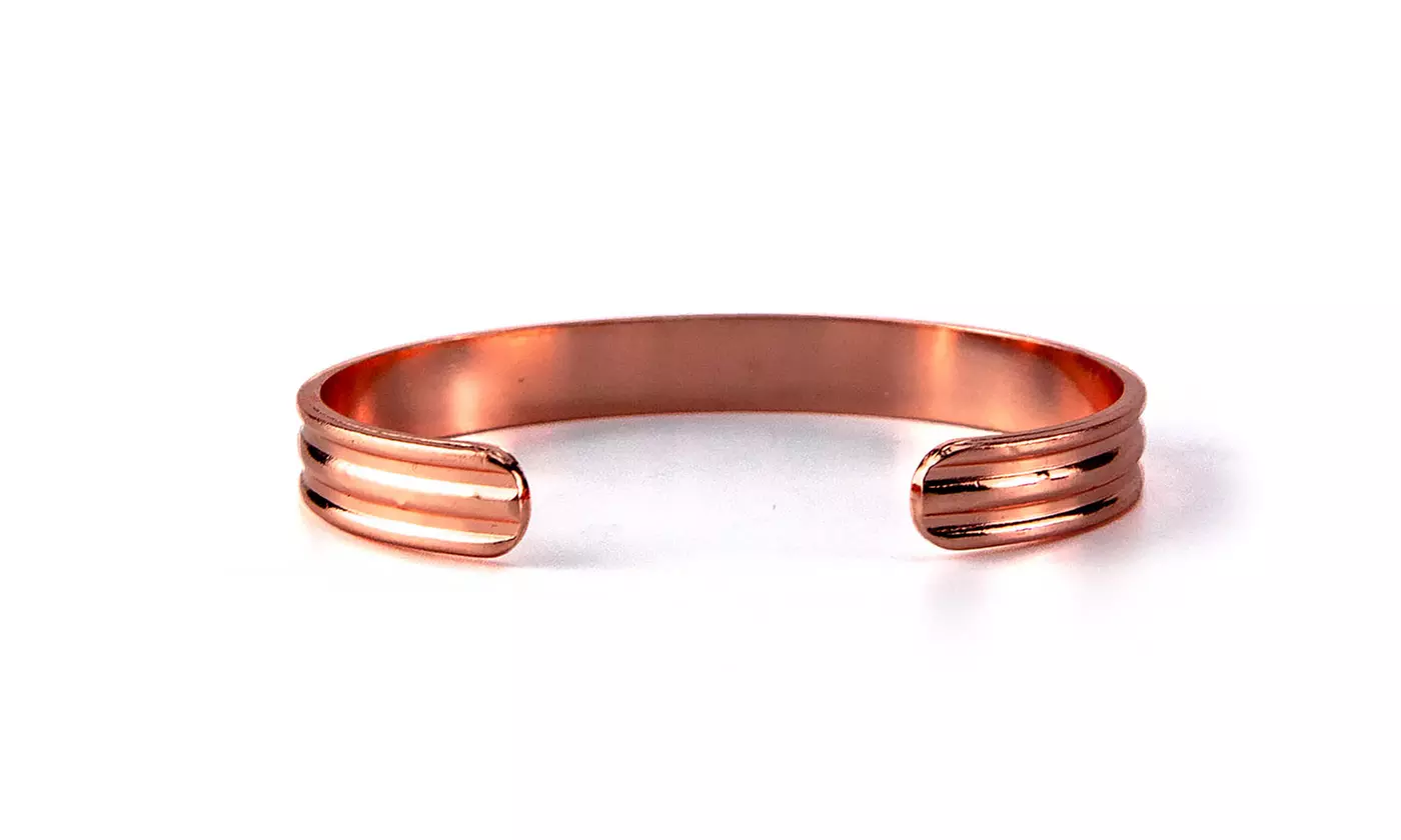 Pure Copper Arthritis Magnetic Therapy Bangle Cuff for Men Women - Second Medium