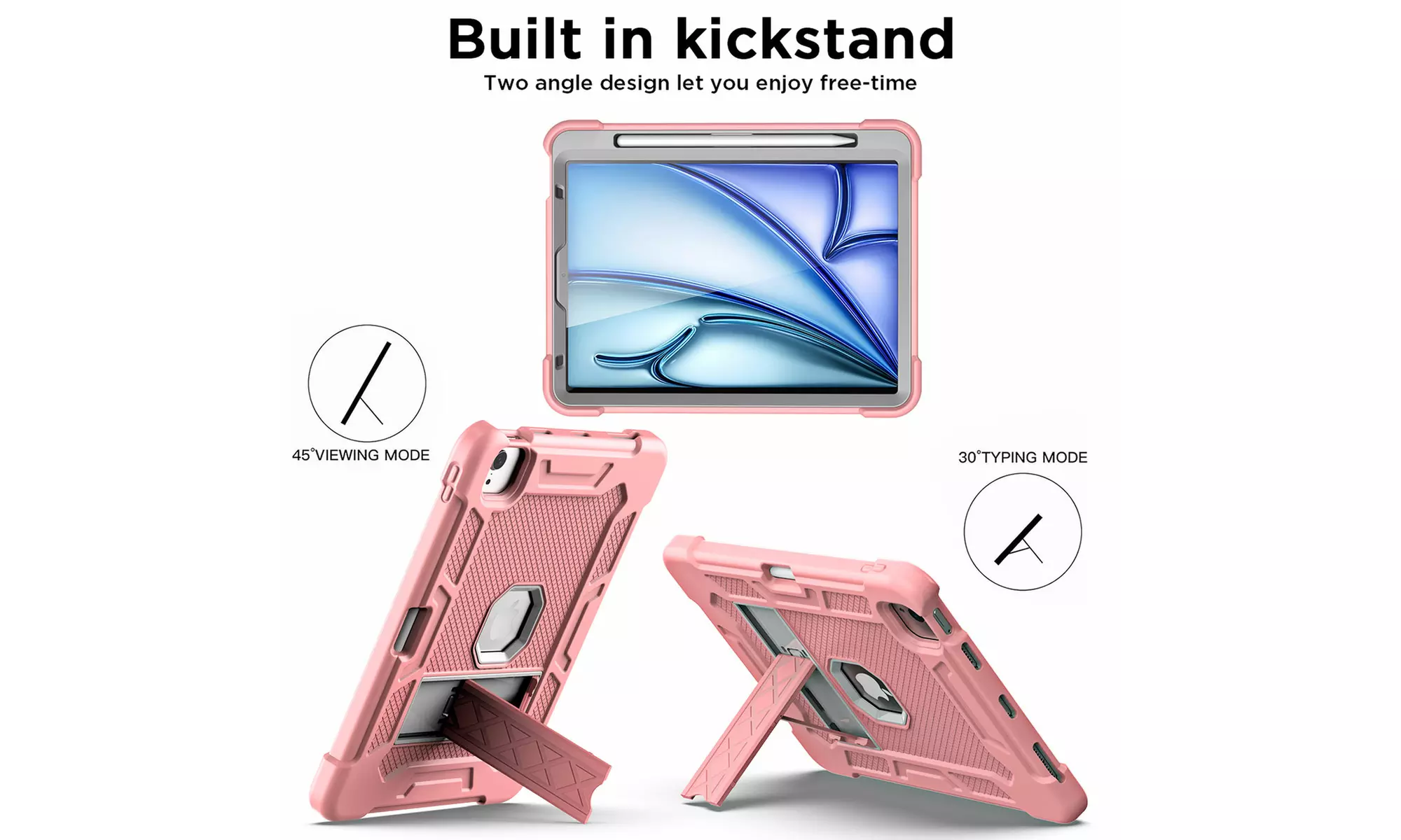 For Apple iPad Air 11-inch 2024 Case Rugged Heavy Duty Shockproof 3-in-1 Cover