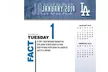 Los Angeles Dodgers Desk Calendar - Second Medium