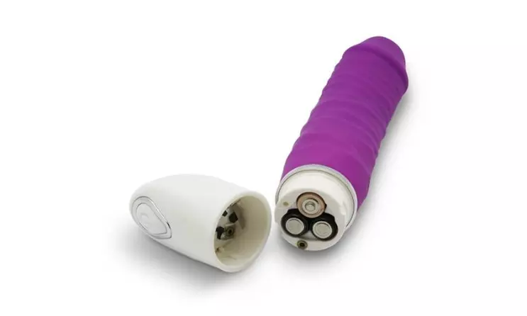 Ladygasm Purple Pete Silicone Vibrating Dildo - Second Medium