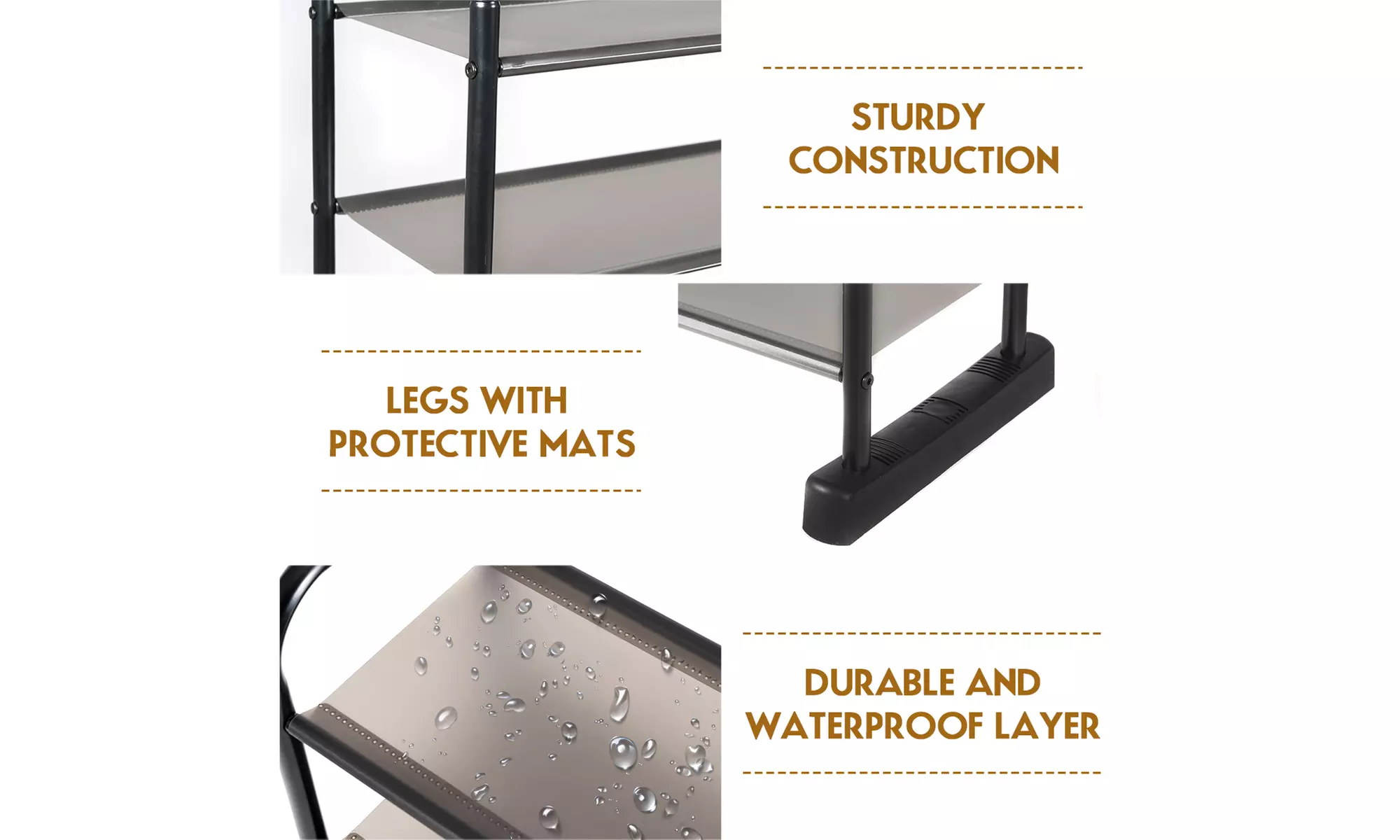 Costway 10-Tier Shoe Rack Space-saving Shoe Organizer Tower - Second Medium