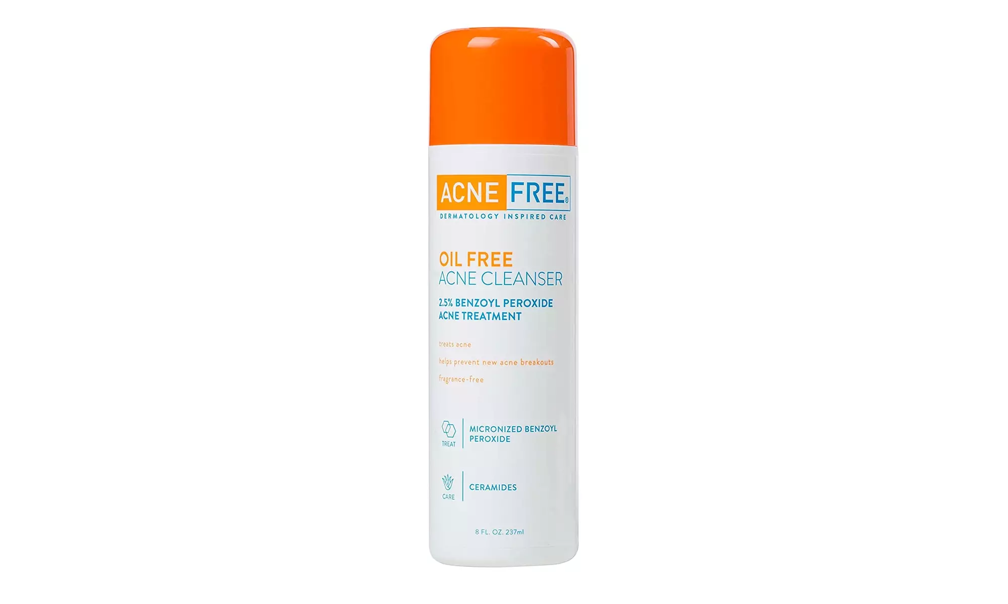 Acne Free Oil-Free Acne Cleanser, Benzoyl Peroxide 2.5% Acne Face Wash - Primary Image