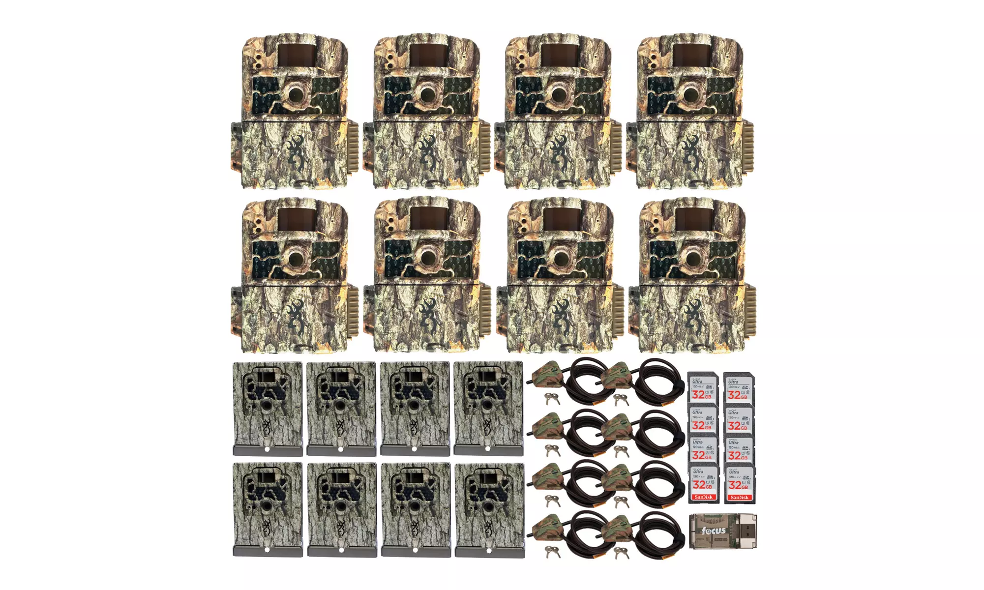 Browning Trail Cameras Strike Force HD Max Trail Camera (8-Pk) w/Security Bundle - Primary Image