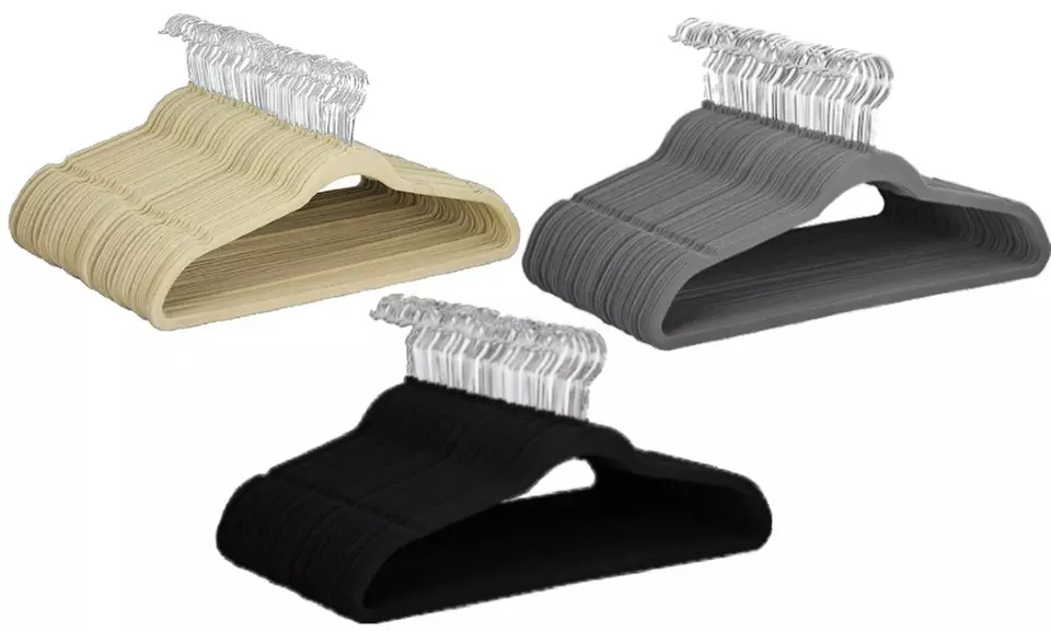 Velvet Non-Slip and Space Saving Hangers (25, 50, and 100 - pack) - Primary Image
