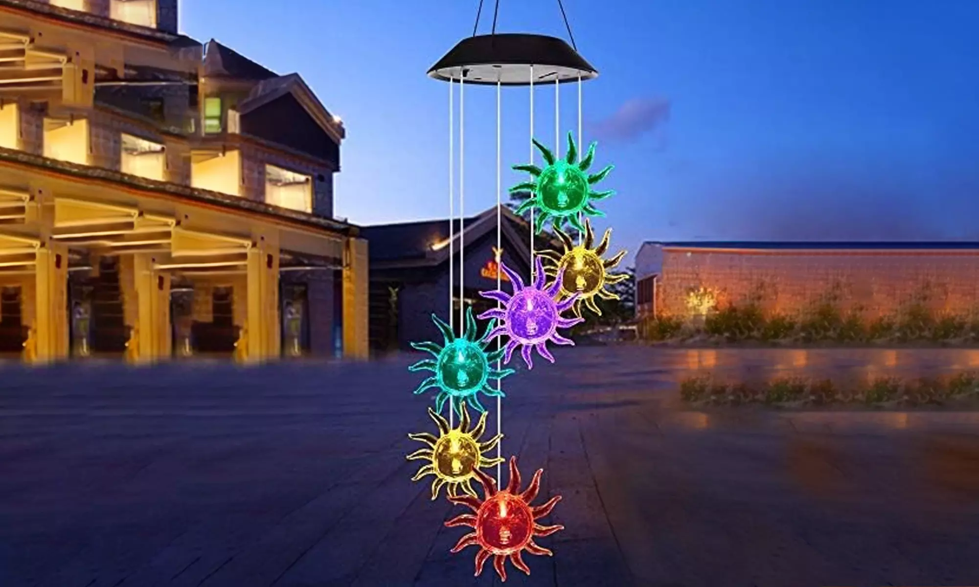 Solar Wind Chime Hanging Mobile Garden Decor Lights