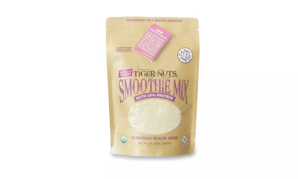 Tiger Nuts Smoothie Mix with extra protein and Vanilla Flavor - 10 ounce bag - Primary Image