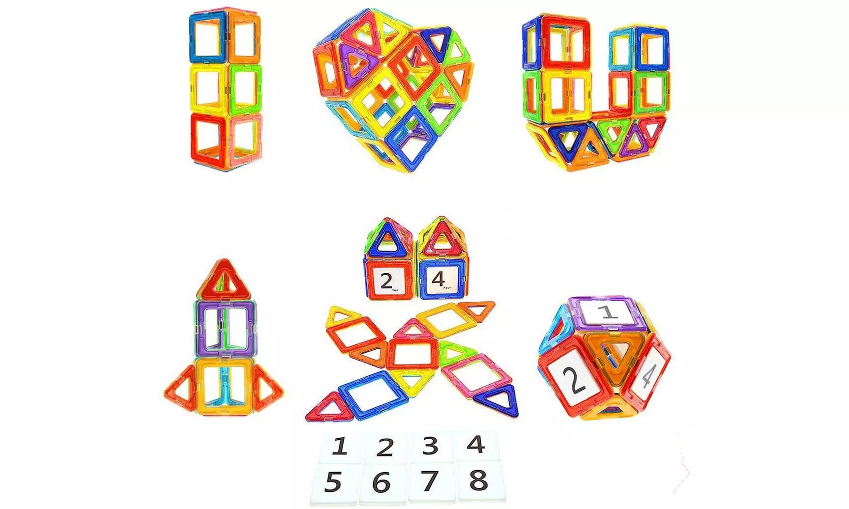 Coodoo Magnetic Blocks STEM Toys Magnetic Tiles for Kids 3 Years Old - Primary Image