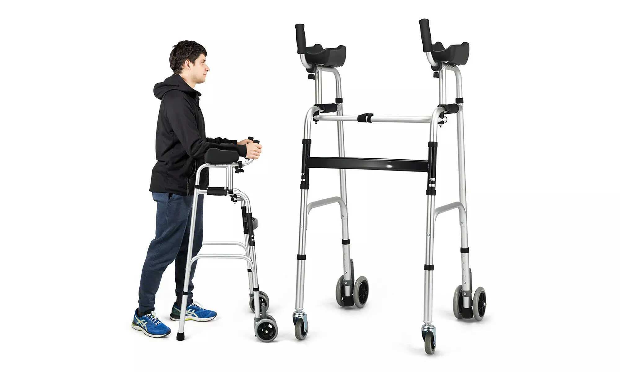 Costway Foldable Standard Walker Aluminum Alloy Walking Frame - Primary Image