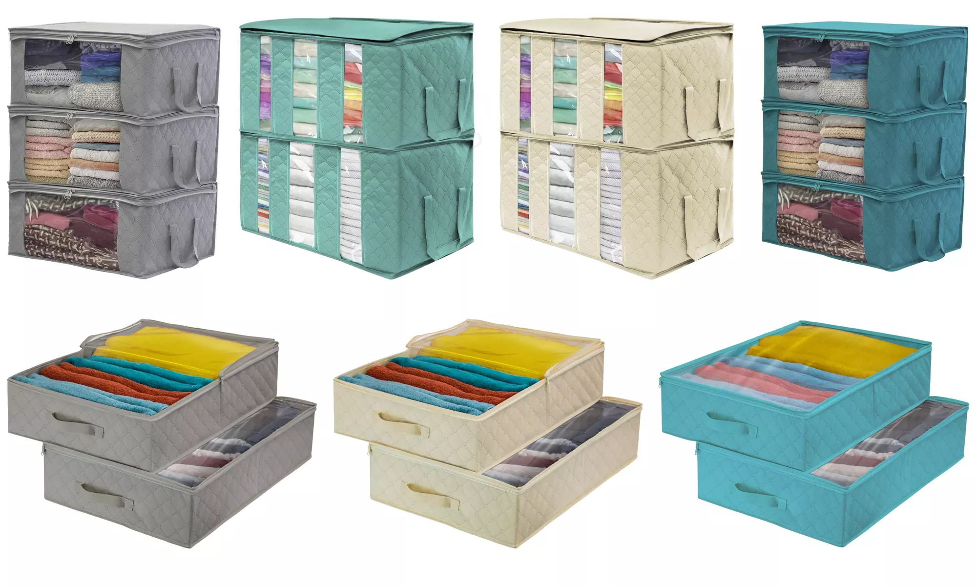 3-Pack Storage Bag Organizer Set - Clothes Storage for Closets- Underbed Storage - Primary Image