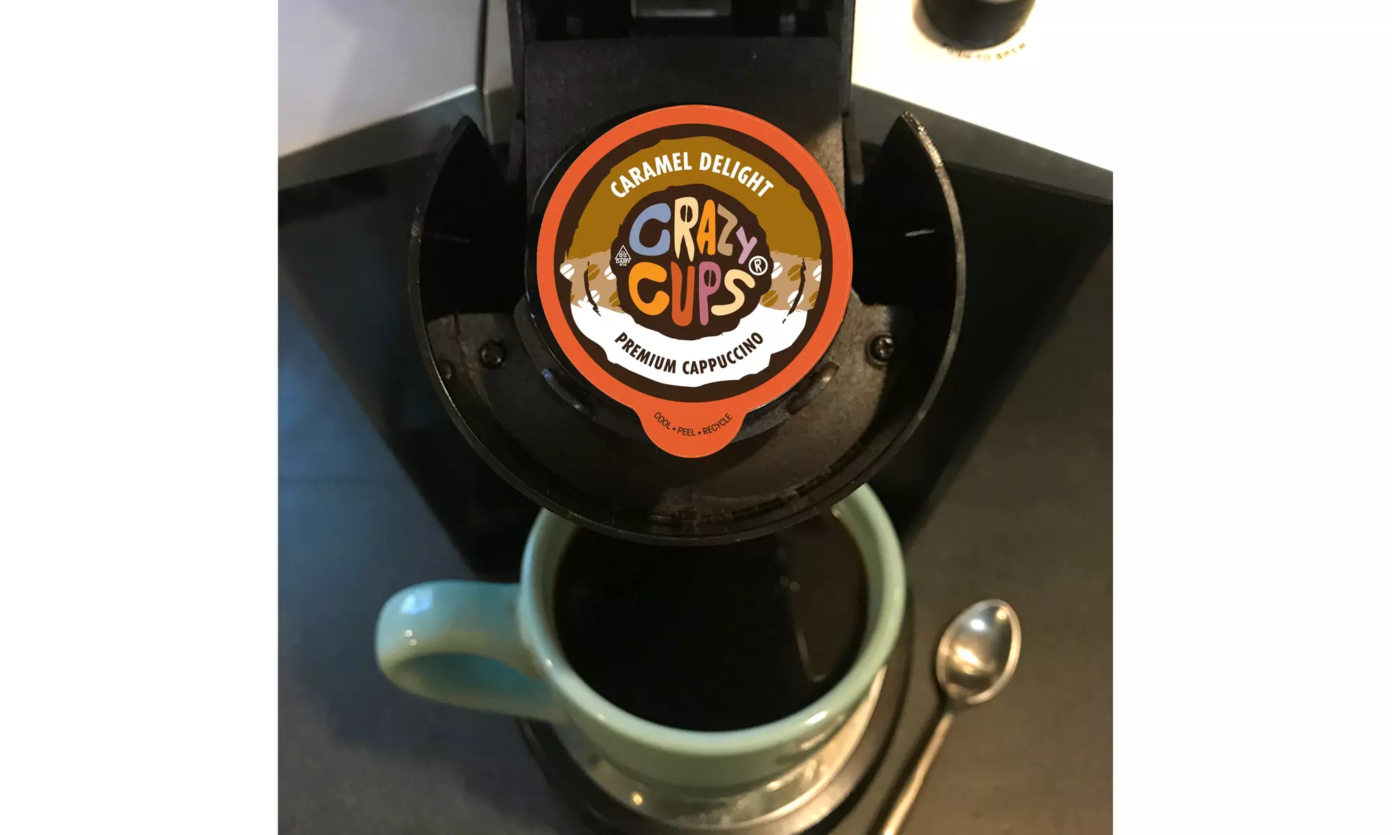 Crazy Cups Hot or Iced Cappuccino K Cups Carmel or Vanilla 22 or 80 ct