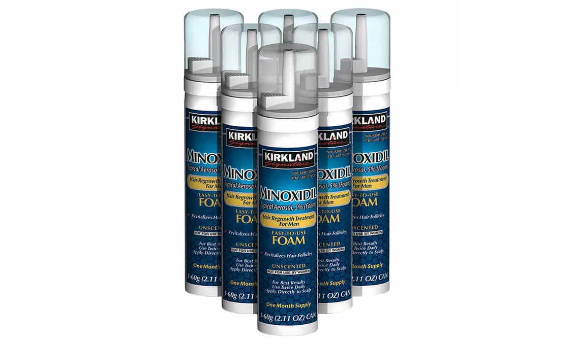 Kirkland Signature Hair Regrowth Treatment Minoxidil Foam for Men, 6 Month 