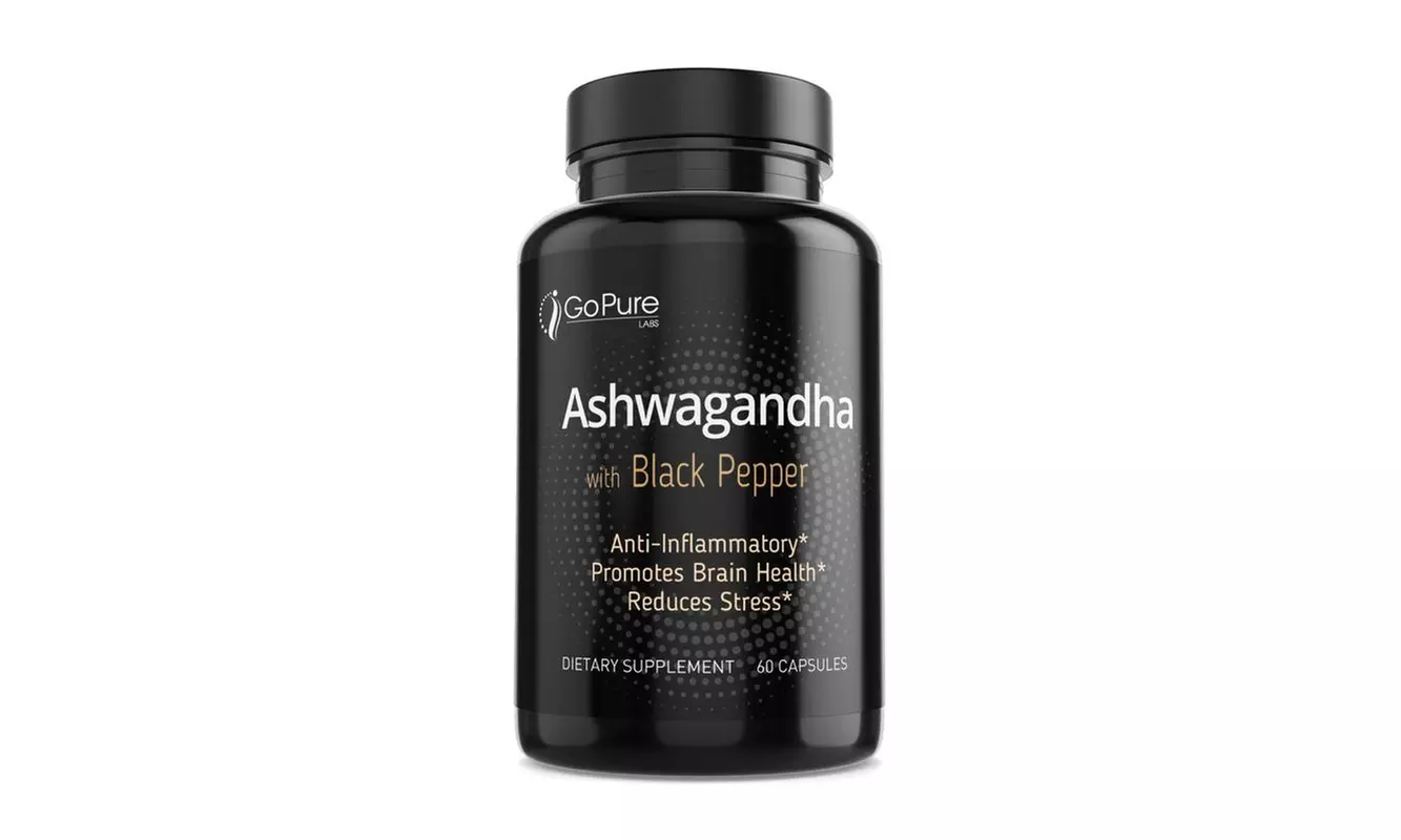 Go Pure Organic Ashwagandha (1 or 3 Bottles) - Primary Image