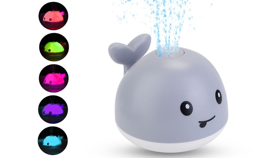 BabyLuv Baby LED Light Up Whale Bath Toy Automatic Induction Water ...