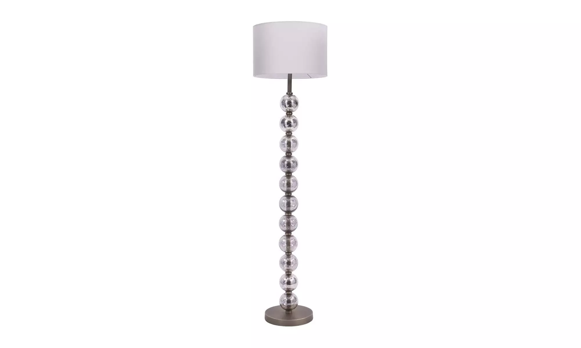 Quality Craft Floor Lamp with Linen Shade and 10-Inch Base (Silver) - Primary Image