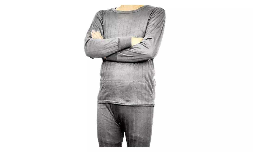Peach Couture Mens Lined Thermal Wear Set (2 Piece) - Second Medium