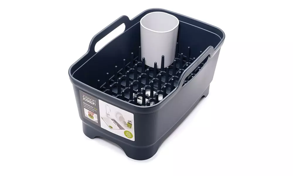 Joseph Joseph Wash & Drain Plus Dishpan & Dish Rack Utensil Holder Set w/  Basin - Second Medium